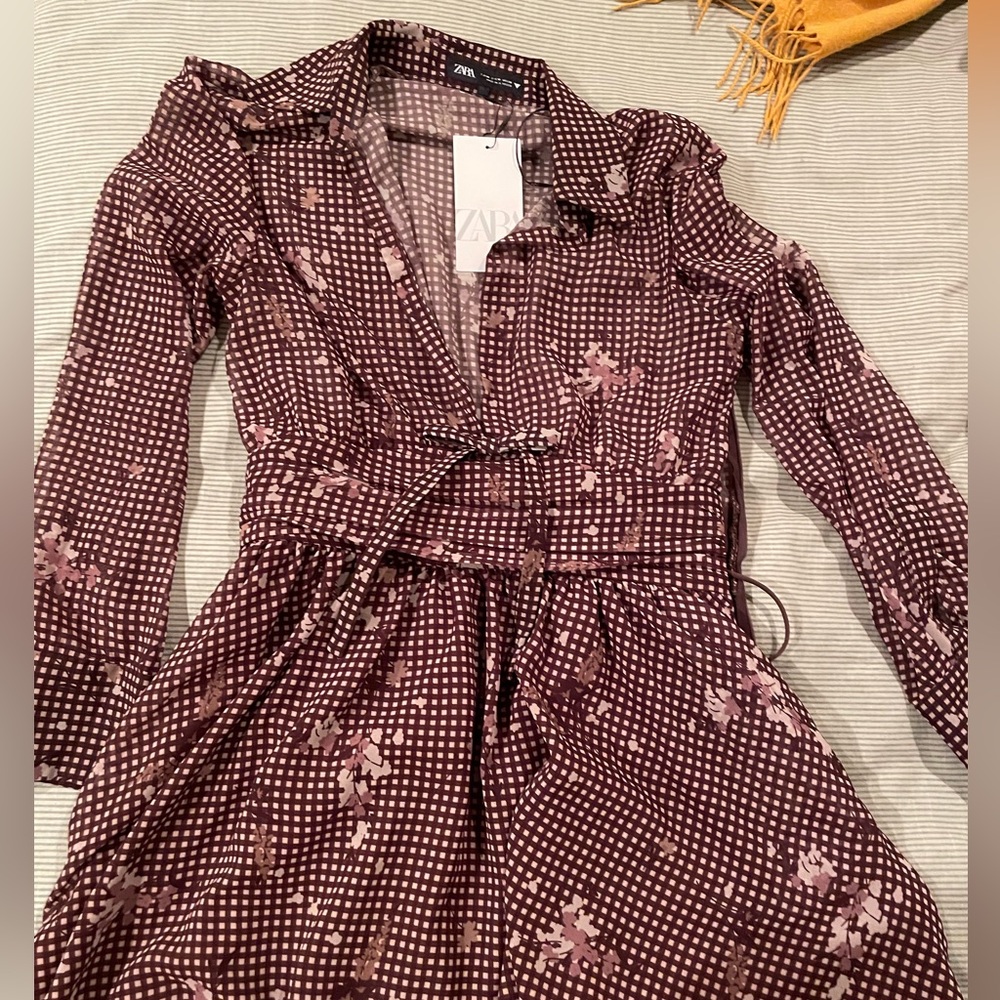 2024 New Zara Printed Shirt Dress